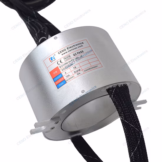Function low temperature slip ring with hollow shaft conductor rotary joint